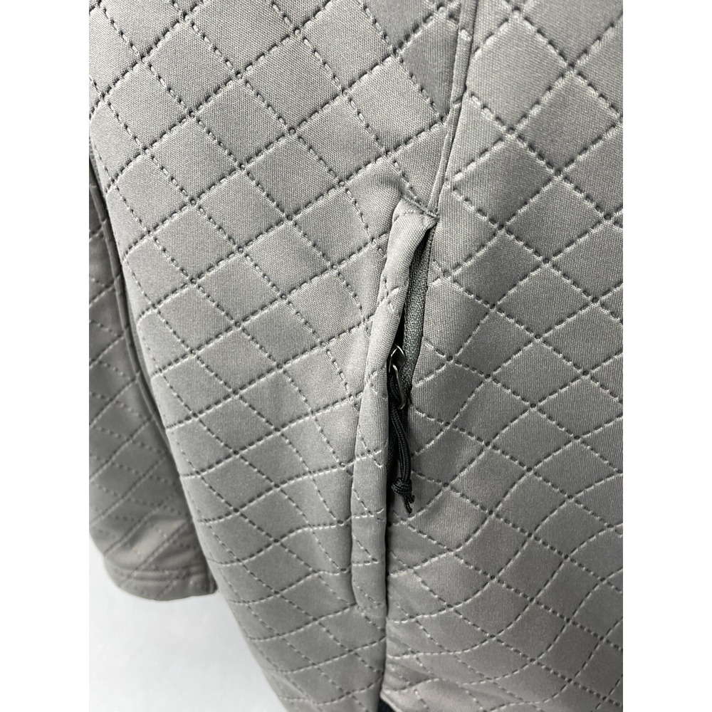 Vintage The North Face Jacket Womens Large Gray‎ Black Full Zip Pockets Quilted - Picture 4 of 11